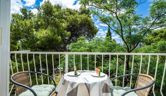 Apartment & Rooms Papa - Premium Double or Twin Room with Balcony and Partial Sea View