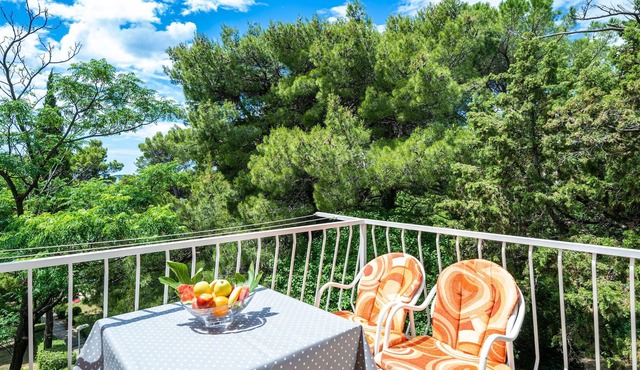 Apartment & Rooms Papa - Standard Double Room with Balcony and Partial Sea View