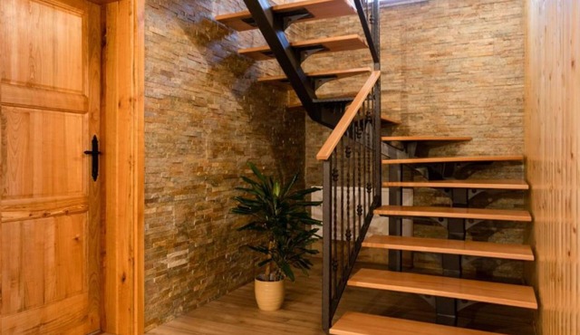 Apartment Stone and Wood
