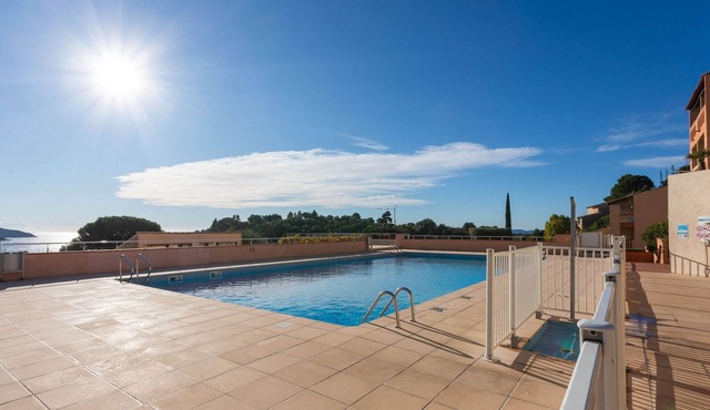 Apartment 'Sylvabelle' with Sea View, Shared Pool and Private Terrace