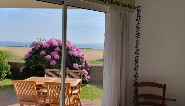 Apartment T 2 PERROS GUIREC PANORAMIC SEA VIEW ROSE GRANITE COAST