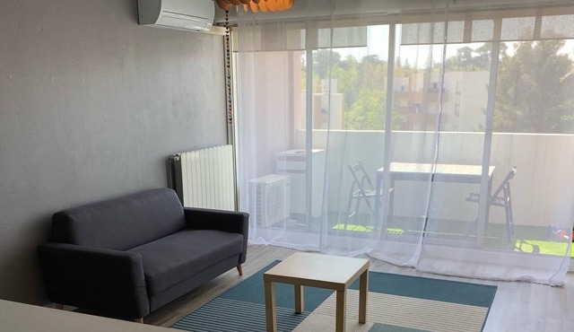 Apartment T2, Bright, Air-conditioned, Spacious