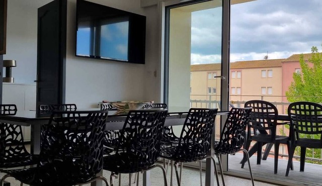 Apartment T4,air-conditioned,3bedroom,sleeps 8, Narbonne, Montpellier, Cap d'Agde