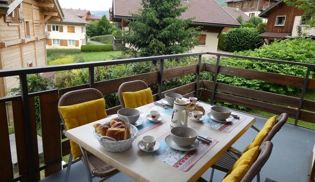 Apartment with balcony, village centre.