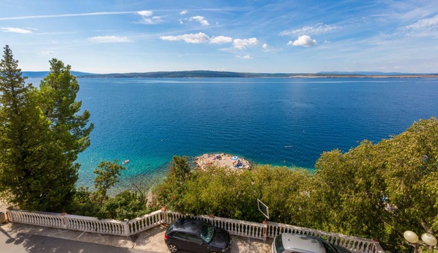 apartment with balcony and sea view