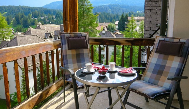 Apartment with mountain view and spa access