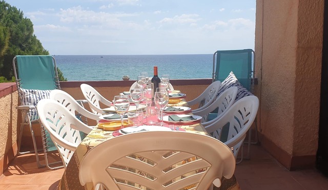 Apartment with garden at 11 meters from the sand beach of la Fosca.