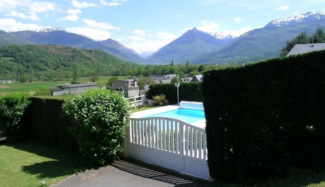 Apartment with terrace on property with heated swimming pool