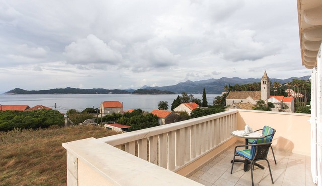 Apartments Ana Lopud - Studio with Balcony and Sea View-5