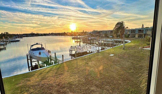 Apollo Beach waterfront condo with pool.