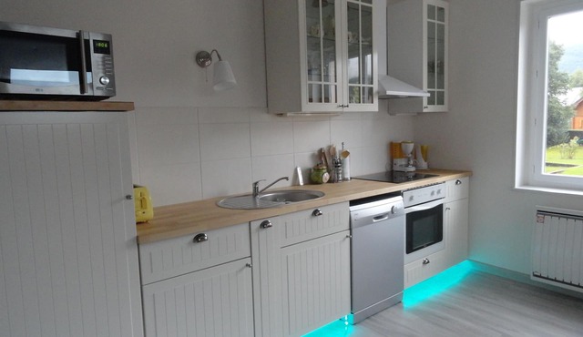 App 65M2 wifi 4/6 pers 2ch 2wc refurbished, quiet, large volume, village center