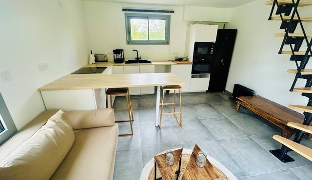 Apparently duplex with garden and parking