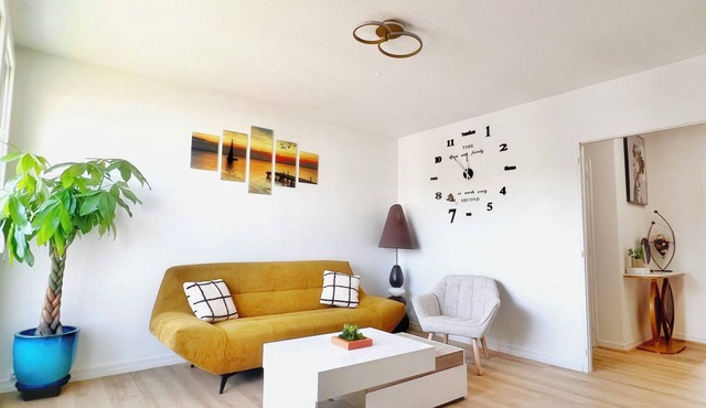 Appart 65m2 RDC, 2 bedrooms, Free parking Nantes agglo(Rezé)