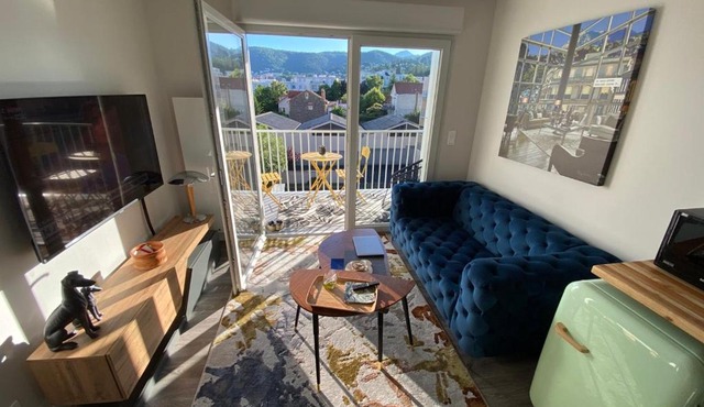 Appart T2 avec parking, loggia, vue Puy de Dôme