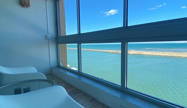 Appartement à 50m de la Plage Avec vue Berge et mer