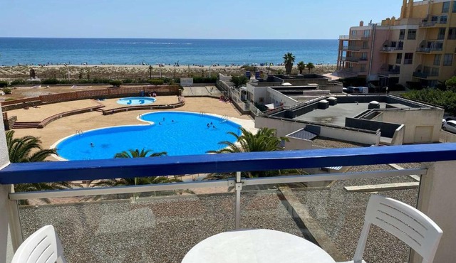 Appartement 2 pièces + cabine avec piscine et parking, 6 couchages, proche plage - Le Barcarès - FR-1-81-473