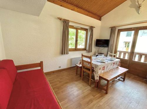 Appartement 2P, 4 couchages à Megève, proche télécabine et centre, parking, balcon exposé Sud/Est - FR-1-597-31