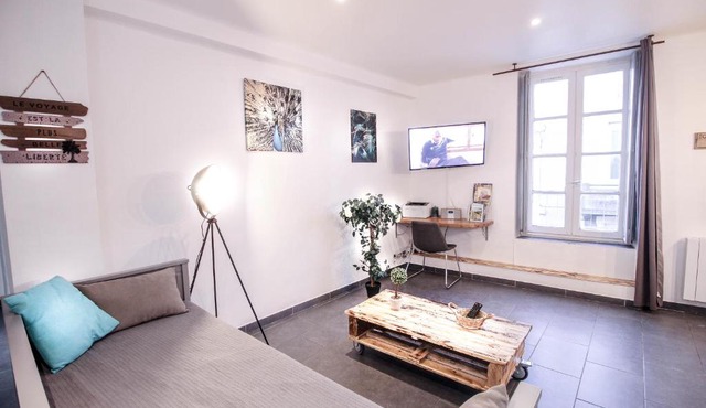 Appartement calme et spacieux, Cité et ville à pied, WIFI, 2 chambres, 3 lits