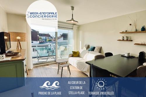 Appartement centre ville Stella-Plage terrasse sud-ouest