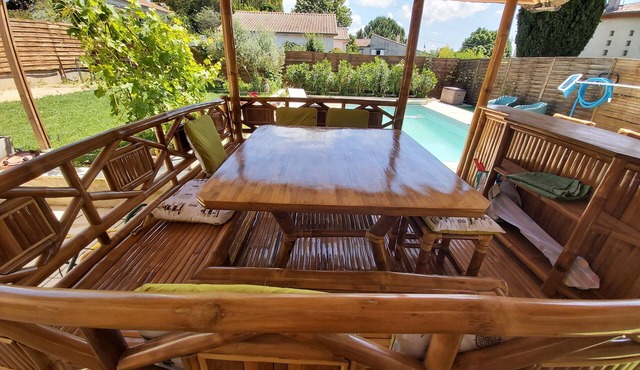 Appartement Chaleureux Calme Jardin Piscine