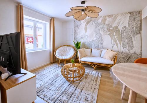 Appartement climatisé avec balnéo, parking gratuit, proche Auvers-sur-Oise