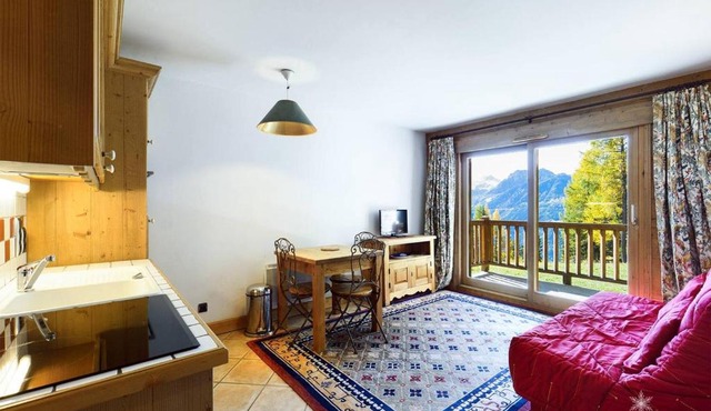 Appartement cosy, 2 pièces, terrasse, parking, proche centre et remontées, Montvalezan - FR-1-398-520