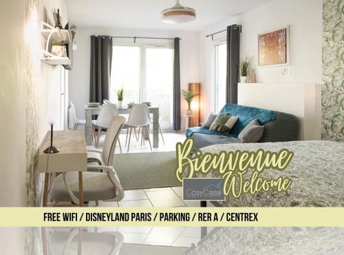 Appartement Cosy Case 6 pers terrasse parking proche Disney et Paris