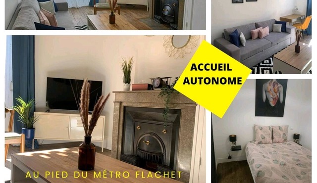 Appartement Cozy T2 - Au Pied du Métro Flachet Villeurbanne