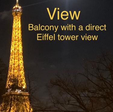 Appartement devant la Tour Eiffel et Seine