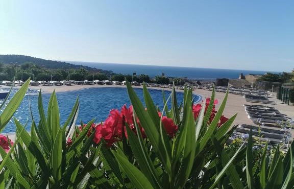 Appartement en rez-de-jardin avec vue mer et piscine