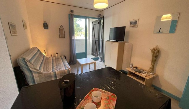 Appartement cosy 2 pièces à 200m de la plage, Saint-Hilaire-de-Riez - 4 couchages, parking, TV, WiFi - FR-1-224C-294