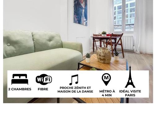 Appartement rénové, proche métro et canal