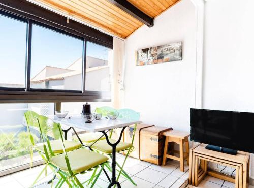 Appartement T2 Cabine - Front de Mer, Parking Privé, 4 Couchages, Narbonne - FR-1-409-6