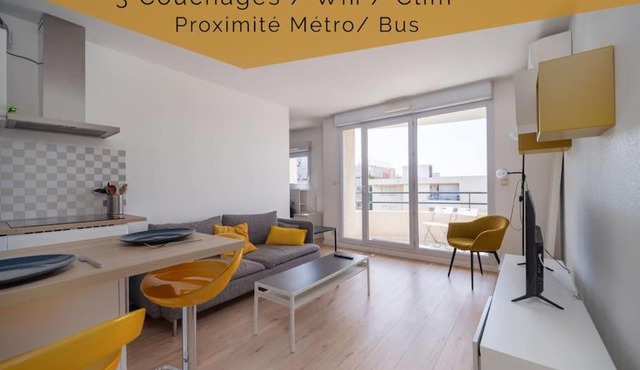 Appartement tout équipé climatisé Terrasse Hôpital de la Timone
