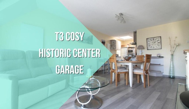 Appartement tout confort GREGOR 4 personnes Balcon Parking privé centre ville