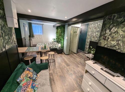 Appartement verdoyant au bord du lac Leman entre Evian et Thonon dans une Villa