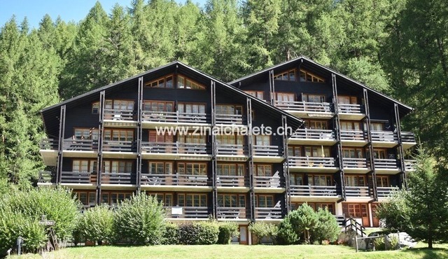 Appartment in a building in Zinal - 1 bedroom with 2 beds - 1 bedroom with 2 bunk beds - living room