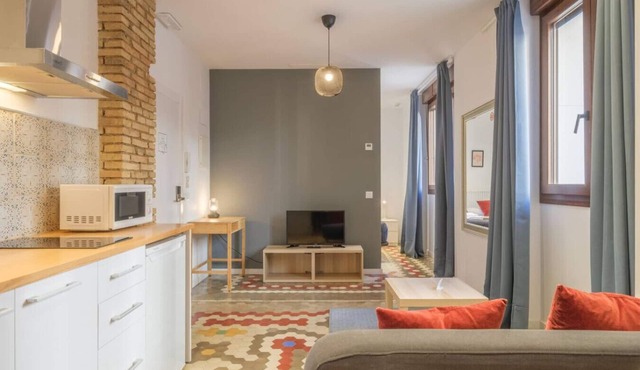 Apt. with Antique Floor & lots of Sun Light