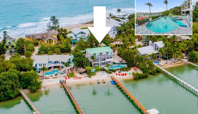 Aquarius South: Luxe 10BR/6BA , w/heated swimming pool+spa, private dock & more