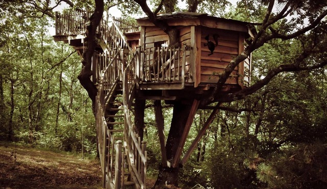 ARBRAKABANE, perched huts and caravans