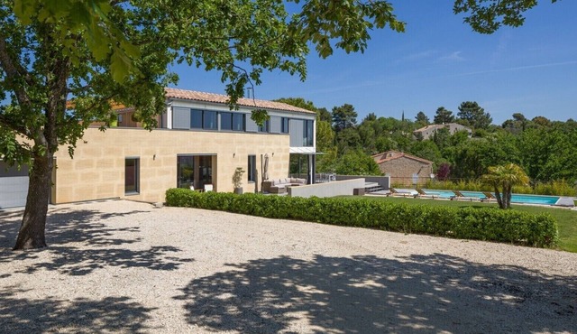 Architect-designed house with heated pool in the heart of the Luberon - Air-conditioned first floor-