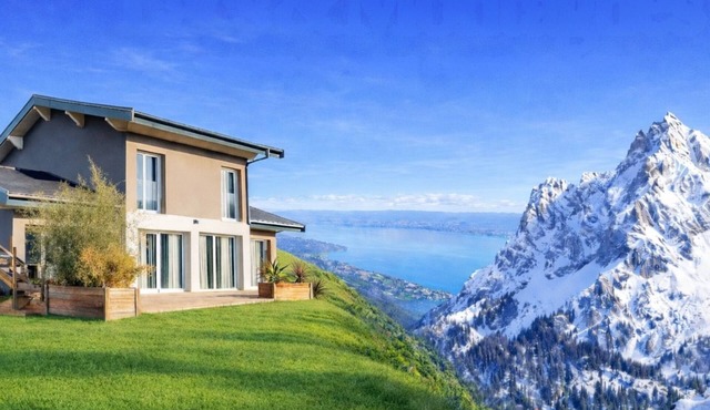 Architect-designed villa - Ideal for family - Lake/Mountains/Ski - Cinematic ambience