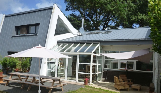 Architect house on the pink granite coast