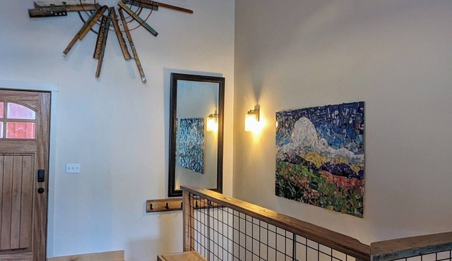 Architect's own lake front open style cabin vacation house to share with guests