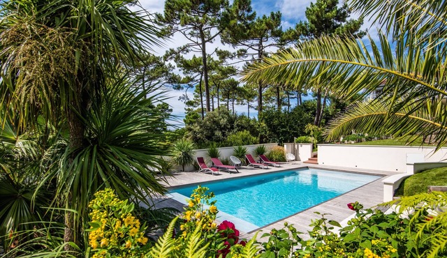 Architect's villa in Pyla Sur Mer panoramic view of Dune/Ocean/Basin