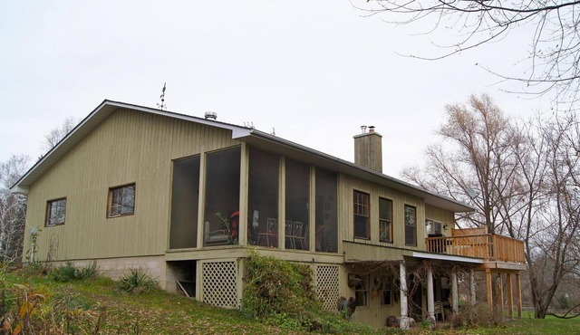 Architectural open concept Country Home On sandy Lake