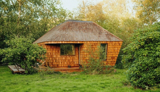 Architectural tiny house with sauna near beach