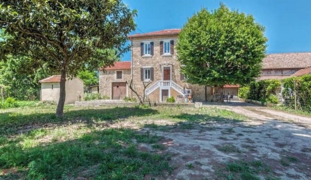 Ardeche in Provence with shady park