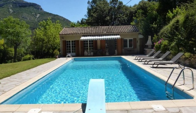 Around the pool and its superb view