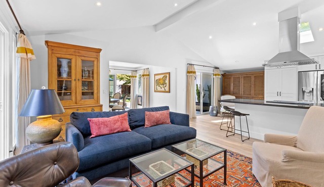 Art collector's sophisticated home